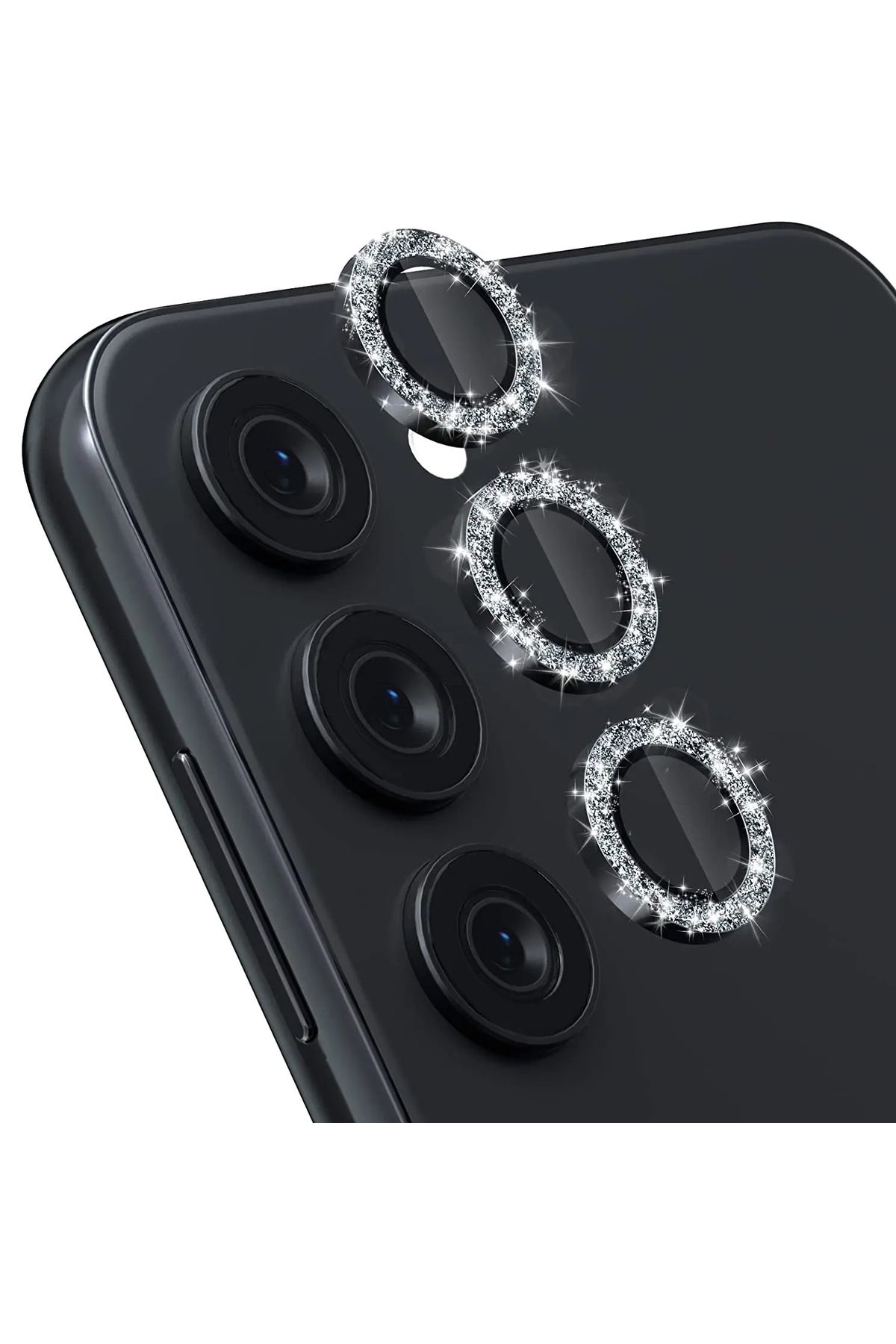 kilifsuar mobile aksesuar Galaxy A34 Uyumlu Taşlı Lens Kamera Koruyucu