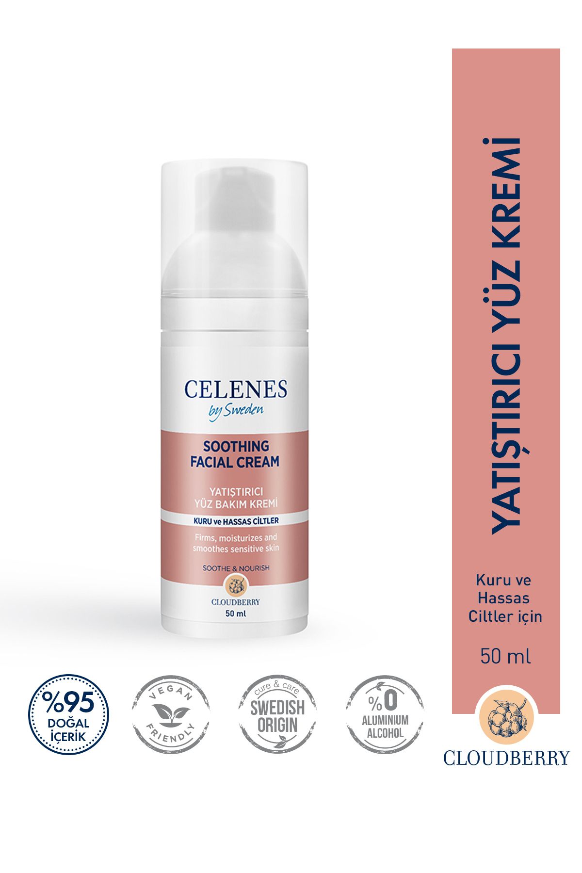 Celenes by Sweden CLOUDBERRY SOOTHİNG FACE CREAM 50ML DRY/SENSİTİVE