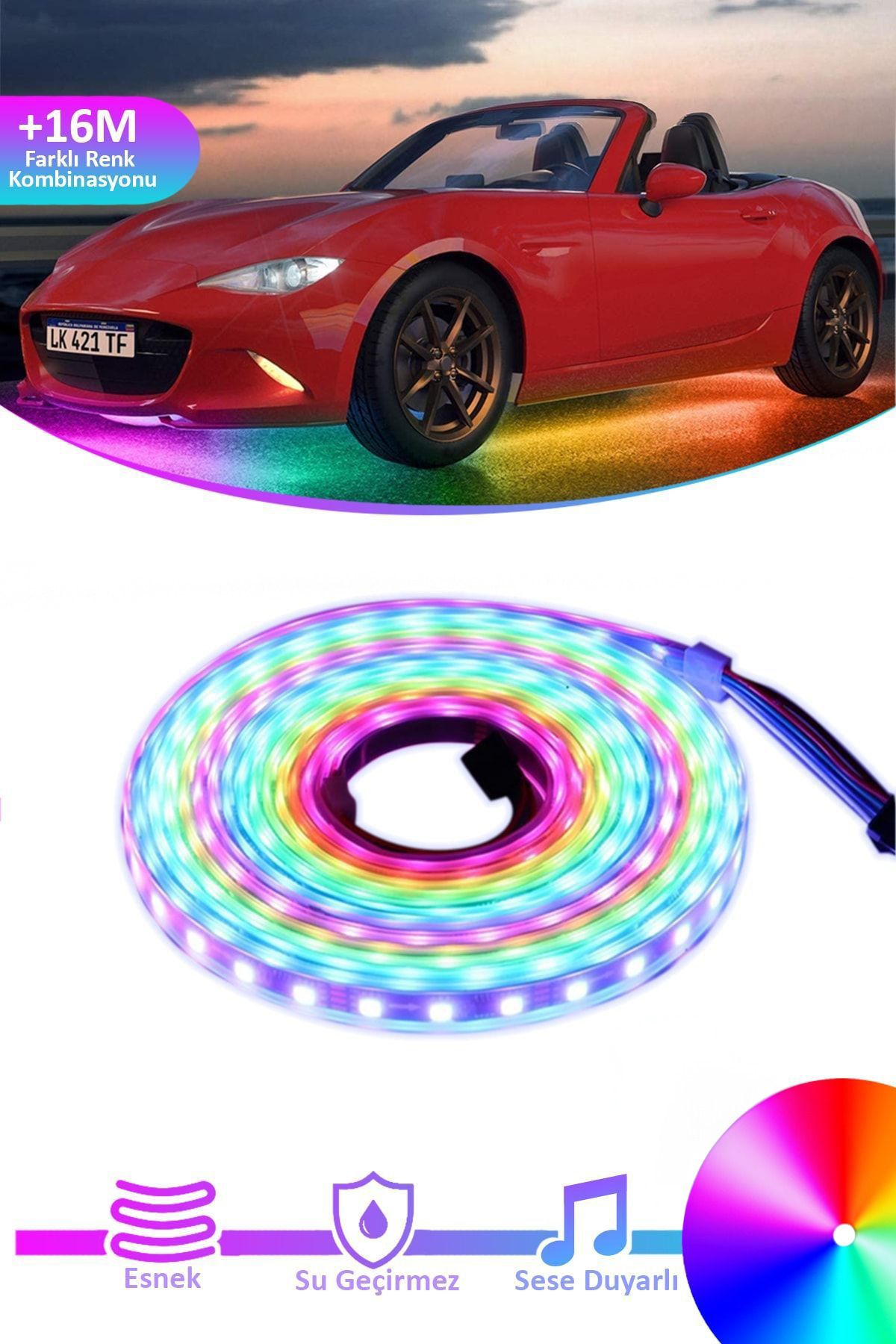 C9 Araç Altı Rgb Led Aydınlatma Şerit Led App Kontrollü