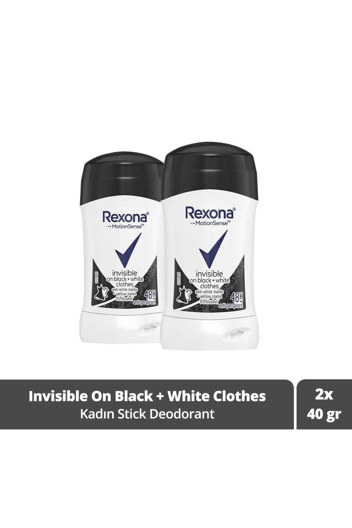 Rexona Motion Sense Kadın Stick Deodorant Invisible On Black + White Clothes 40 g X 2 Adet