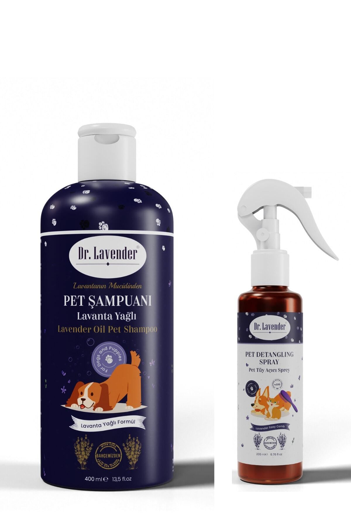 Dr. Lavender Lavanta Yağlı Antiseptik Köpek Şampuanı & Pet Tüy Açıcı Topaklanma Ve Dökülme Önleyici Bakım Spreyi