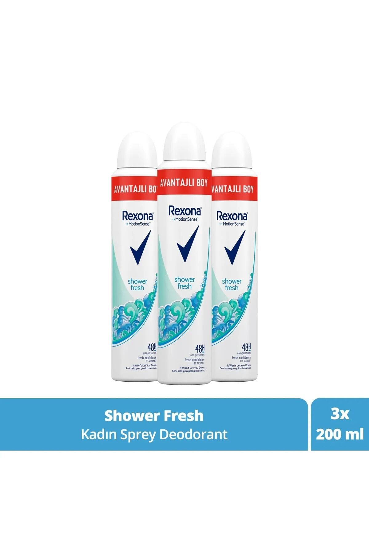Rexona Kadın Deodorant Sprey Shower Fresh 200 ml X3
