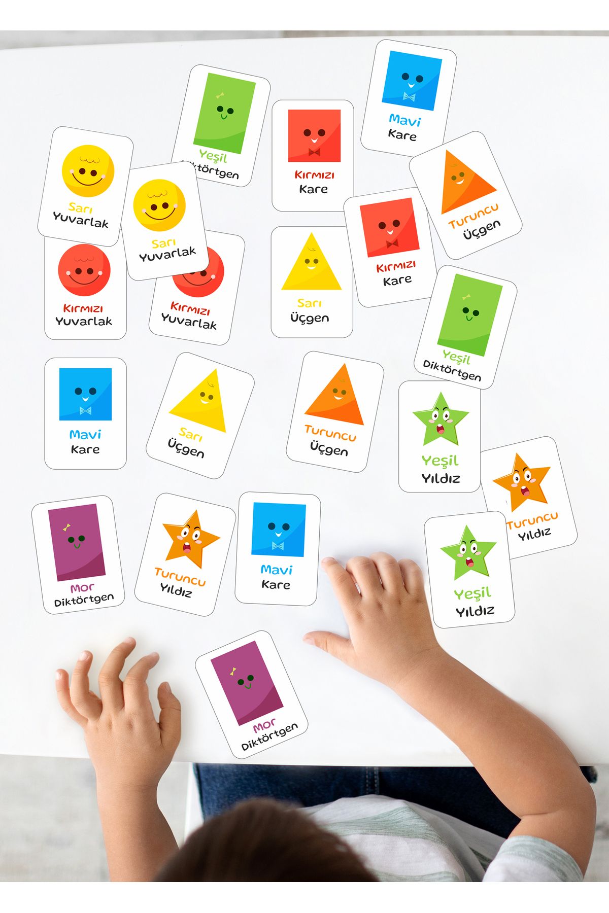 Lotus Baby Şekilleri Ve Renkleri Öğreniyorum Ahşap Eşleştirme Kartları Hafıza Oyunu Zeka Kartları