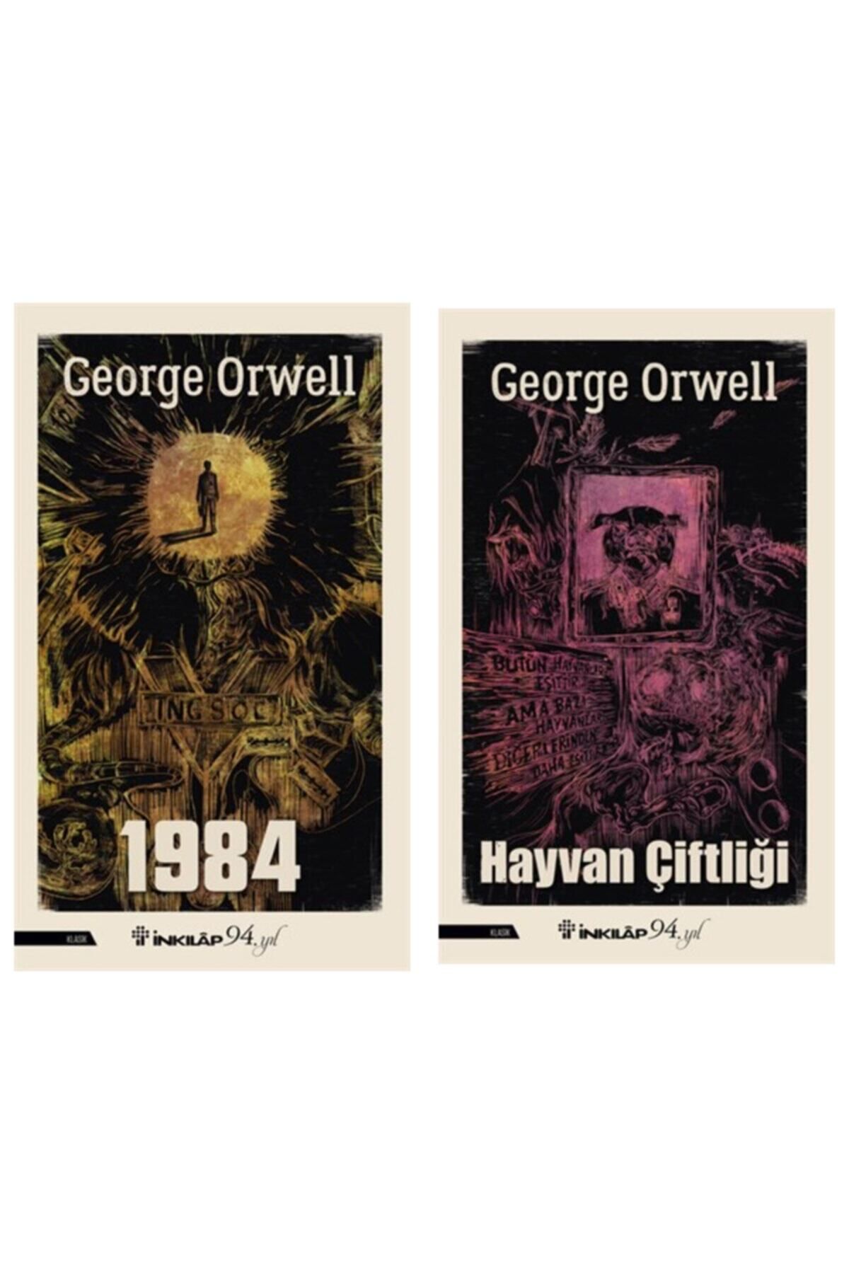 İnkılap Kitabevi 1984 - Hayvan Çiftliği - George Orwell 2 Kitap Set