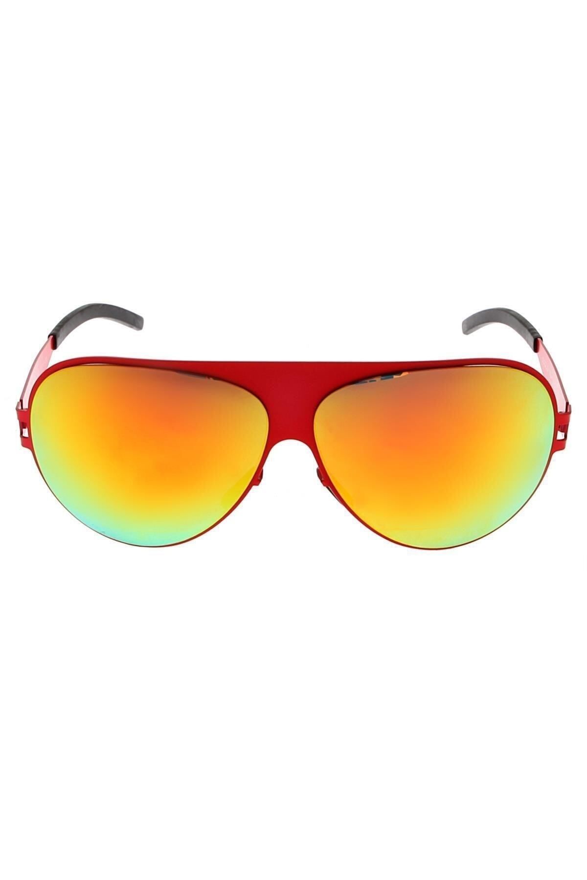 Angel Eyes UV400 Korumalı Kırmızı Çerçeve Turuncu Aynalı Snowboard/Kayak Gözlüğü
