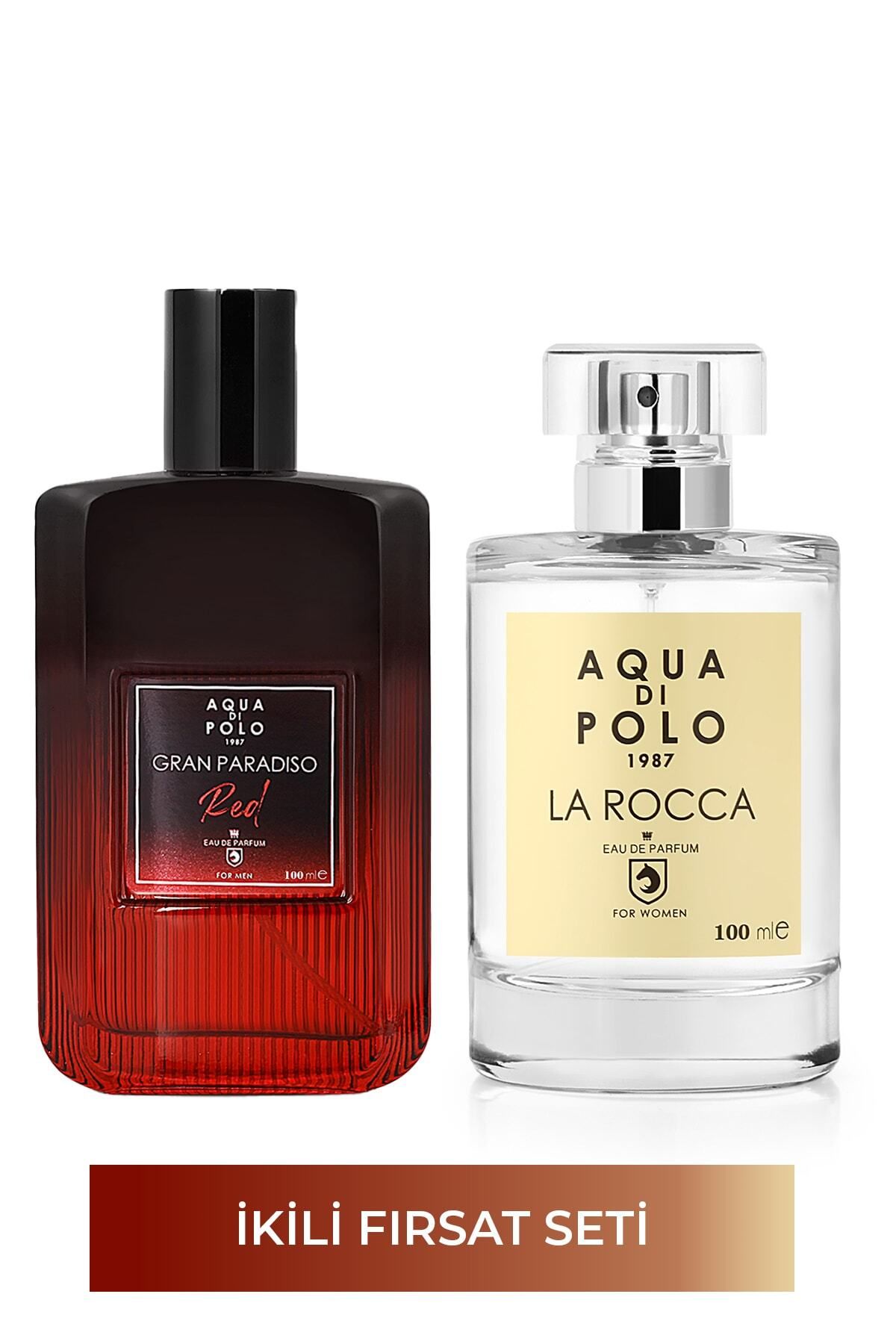Aqua Di Polo 1987 La Rocca 100 ml Edp Kadın Parfüm Ve Red 100 ml Edp Erkek 2'li Parfüm Seti