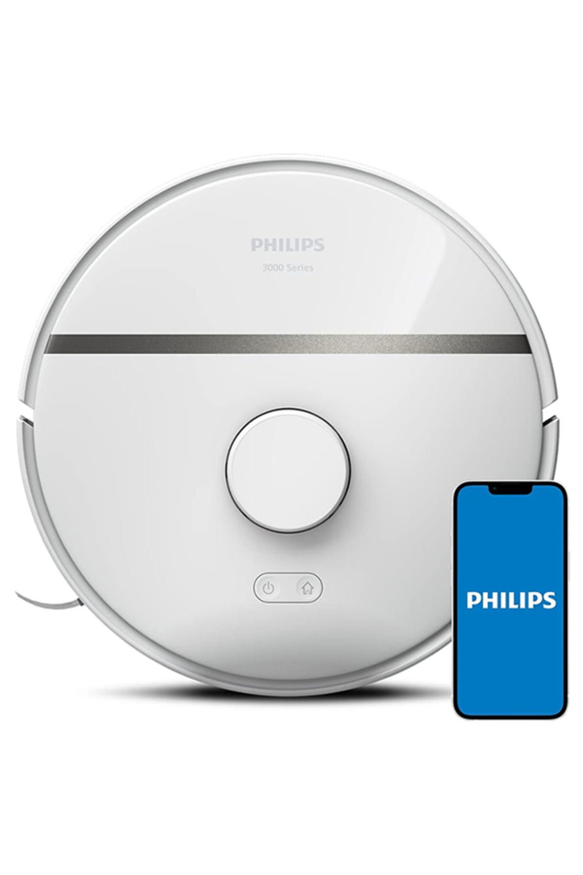 Philips 3000 Serisi Islak Kuru Moplu Beyaz Robot Süpürge,4000 Pa, Sert Zemin Ve Halıya Uygun