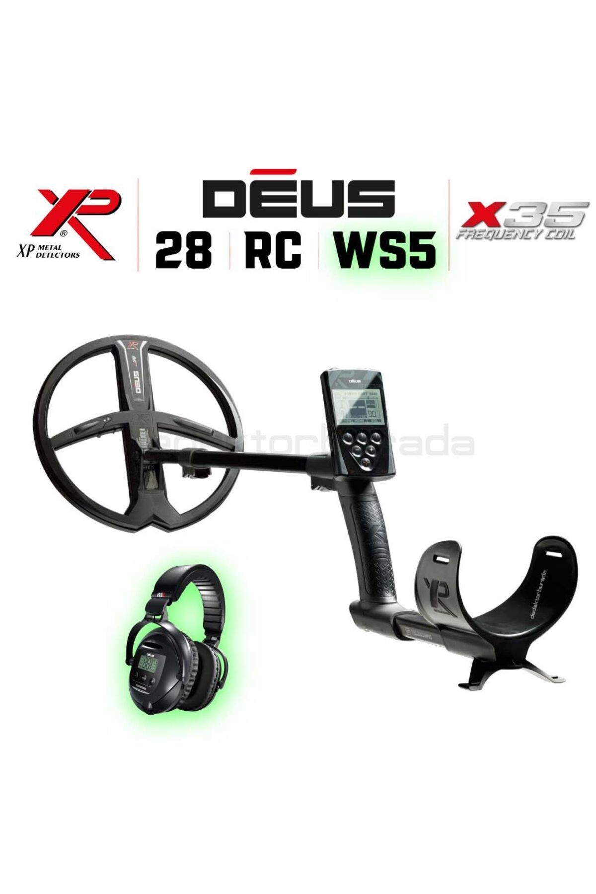 xp Deus Dedektör - 28cm X35 Başlık, WS5 Kulaklık, Ana Kontrol Ünitesi