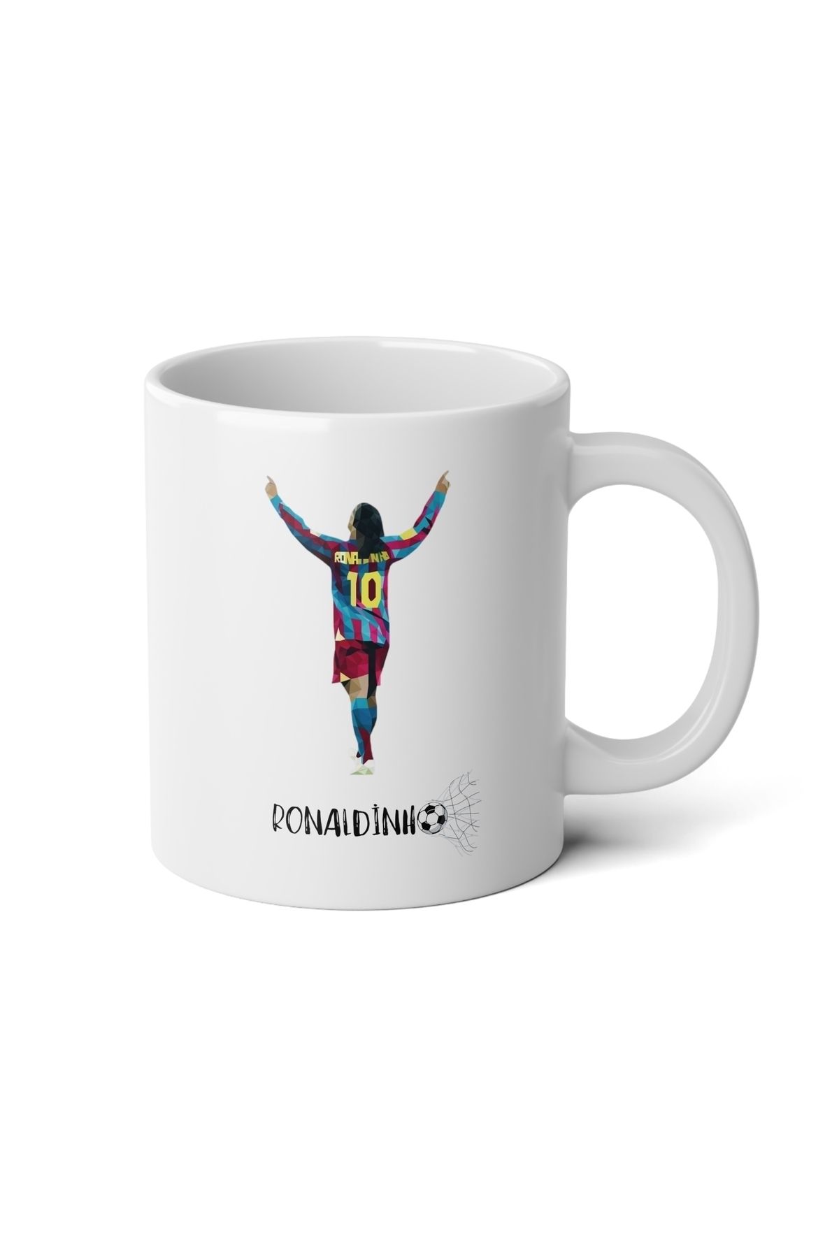 IVART Ronaldinho-r10-futbol Özel Tasarım Baskılı Premium Porselen Kupa Bardak