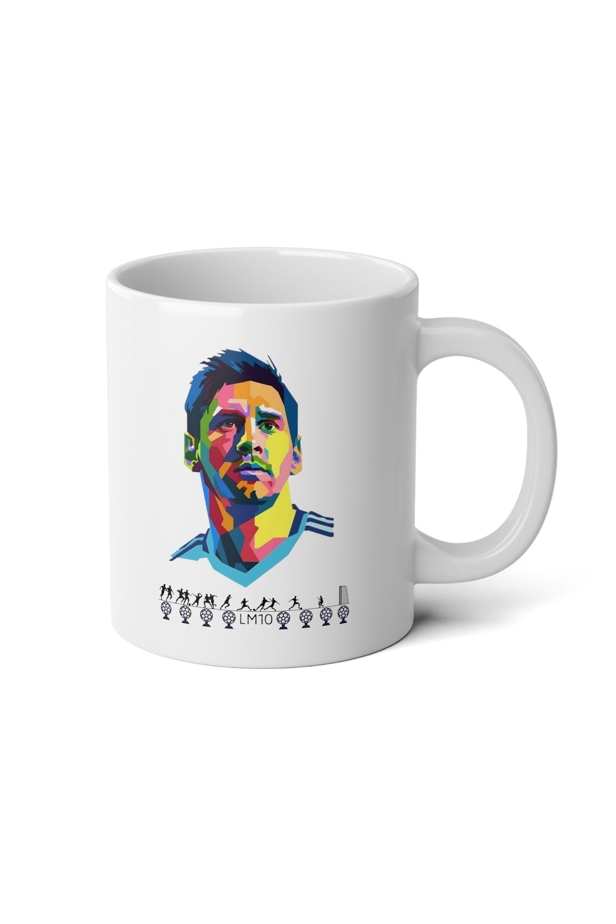 IVART Lionel Messi-futbol Özel Tasarım Baskılı Premium Porselen Kupa Bardak