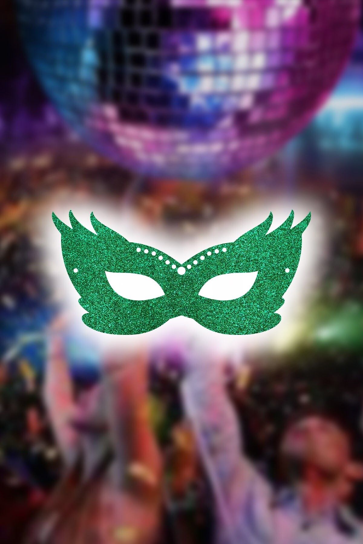 Artikel 2'li Yeşil Yılbaşı Parti Maskesi, Yeni Yıl Aksesuarı, Doğum Günü Parti Maskesi, Simli Eva Balo Maske