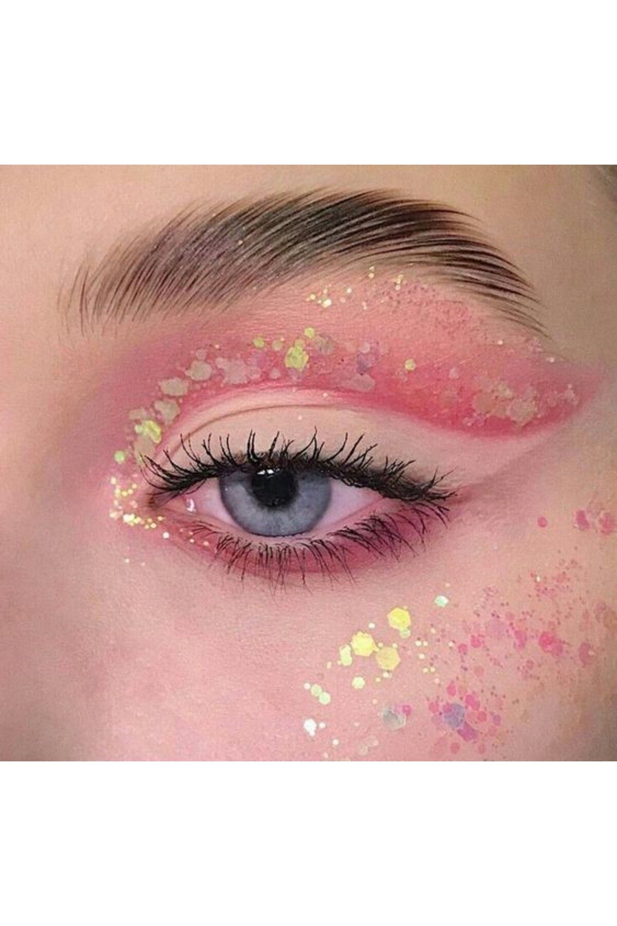 Artikel Pink Bubble Göz Simi, Yüz Ve Vücut Parıltısı, Party Glitter Makyaj Simi 5 ml