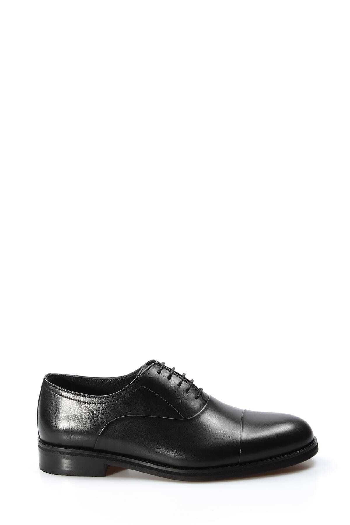 Fast Step Erkek Hakiki Deri Jurdan Taban Rahat Günlük Bağcıklı Klasik Ayakkabı Siyah 893ma075