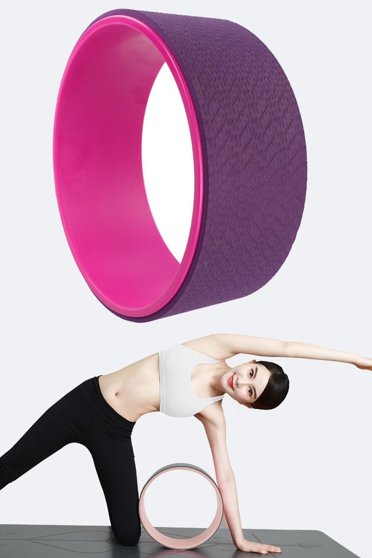 Jet Yoga Wheel Yoga Tekerleği Yoga Ve Pilates Halkası Yoga Çemberi Balance Mor-pembe