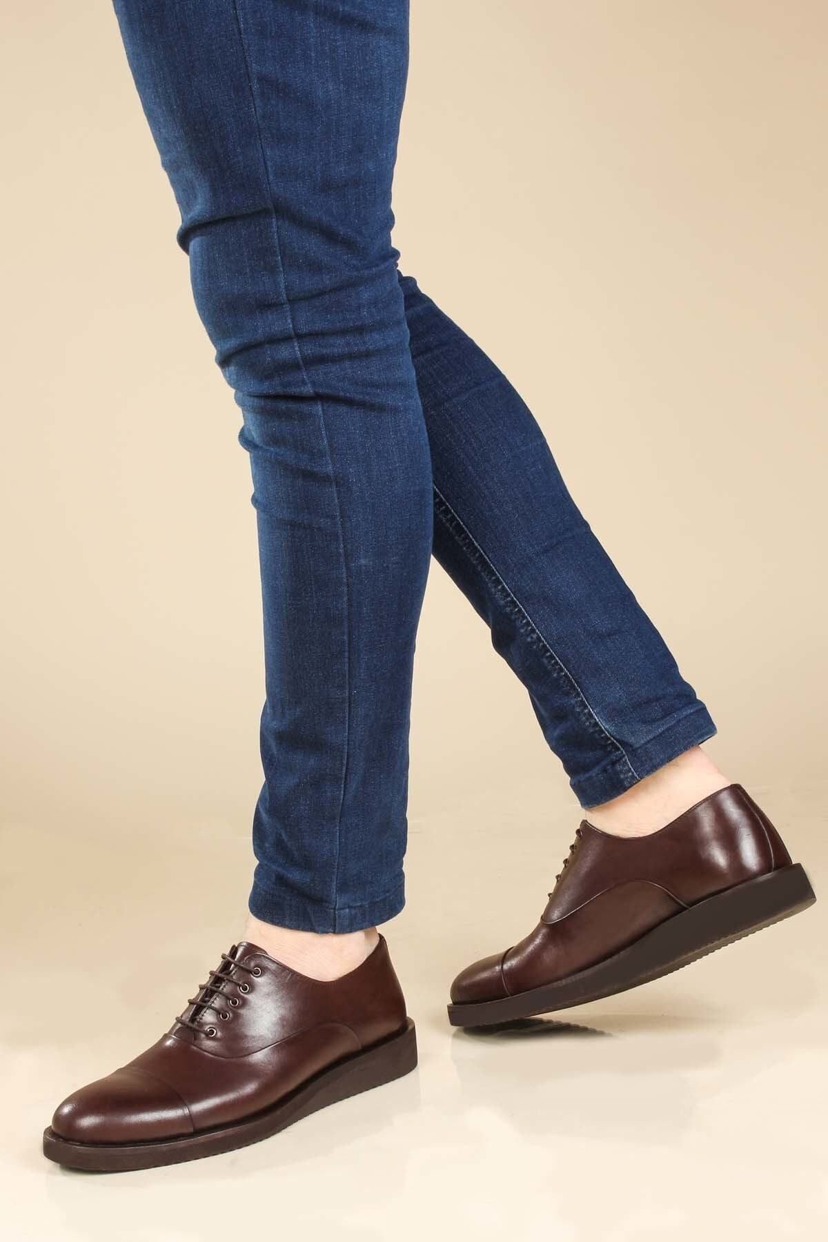 Fast Step Klasik Ayakkabı Hakiki Deri Kahve Erkek Oxford Ayakkabı 822ma052