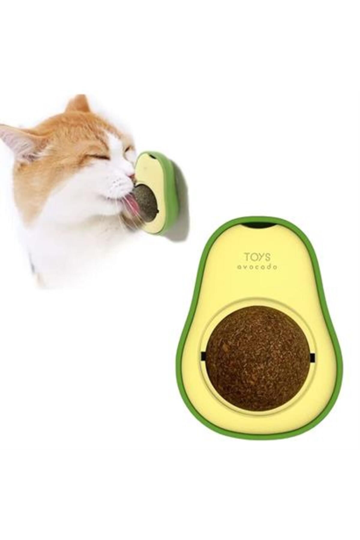 TREND BUFFER® Avokado Model Yapışkanlı Kedi Oyuncağı Yenilebilir Kedi Nanesi Otu