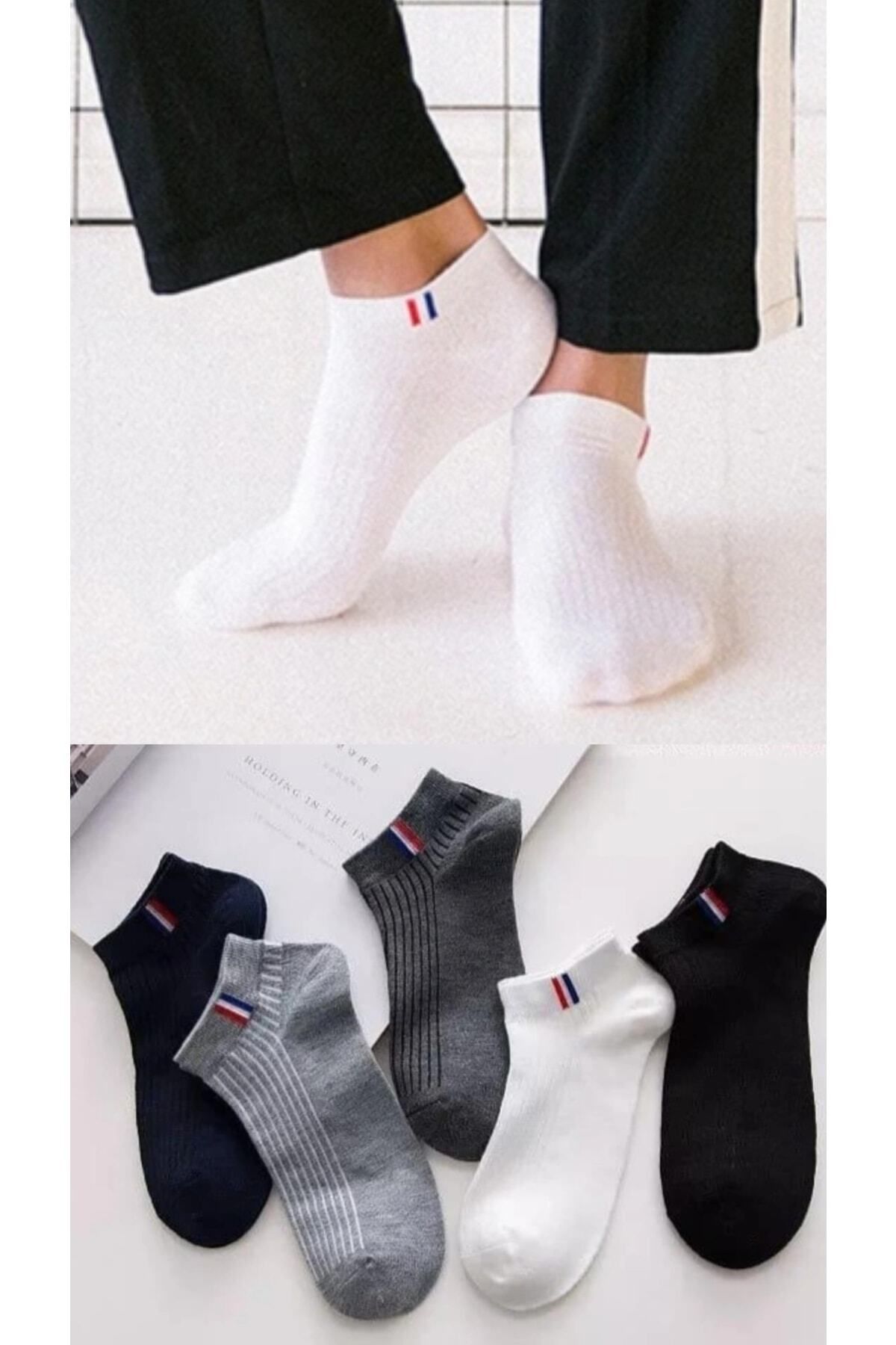 BGK 5'li Renkli Unisex Spor Patik Çorap Seti