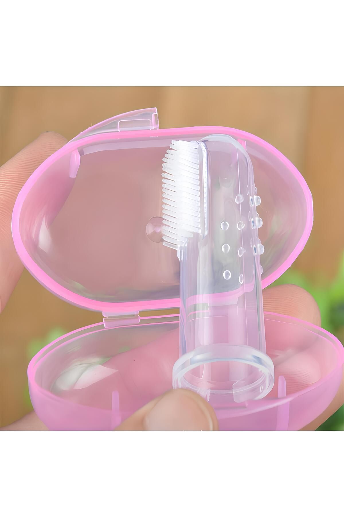 Impress Mini Bebek Çocuk Parmak Diş Fırçası Saklama Kabı Renk: Pempe 1 Adet