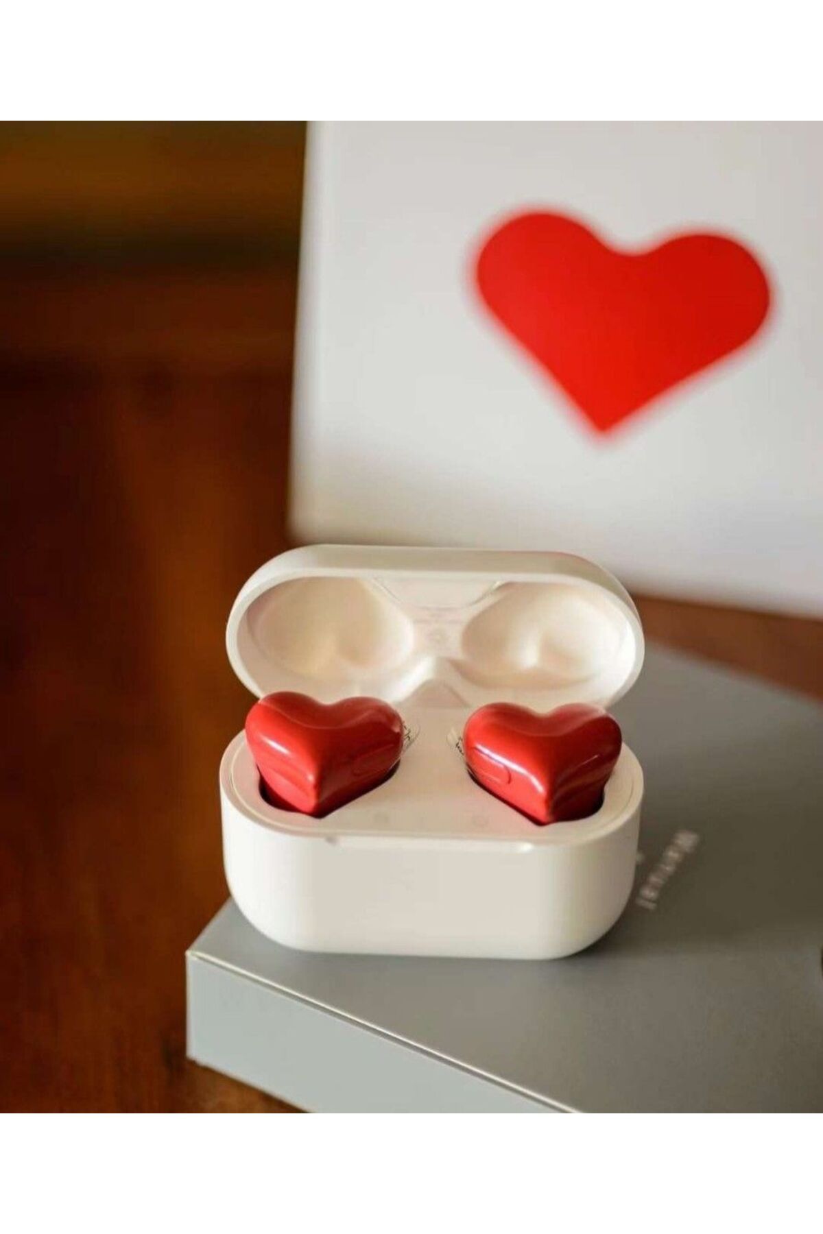 Fillikutum Kalp Şeklinde Kablosuz Kulaklık Bluetooth Kulaklık Yüksek Ses Kalpli Kulaklık Sevgililer Günü