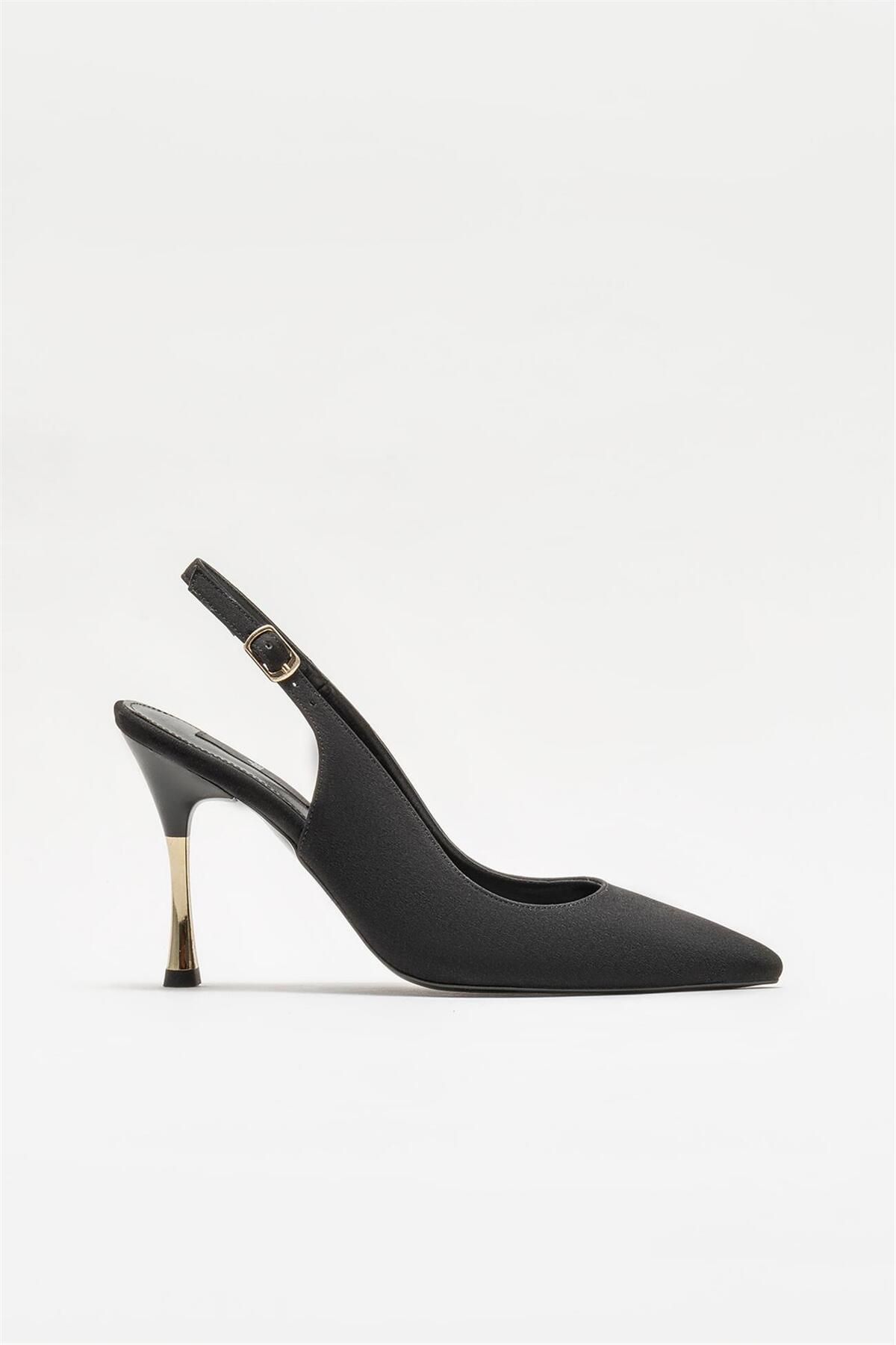 Elle Siyah Kadın Topuklu Ayakkabı