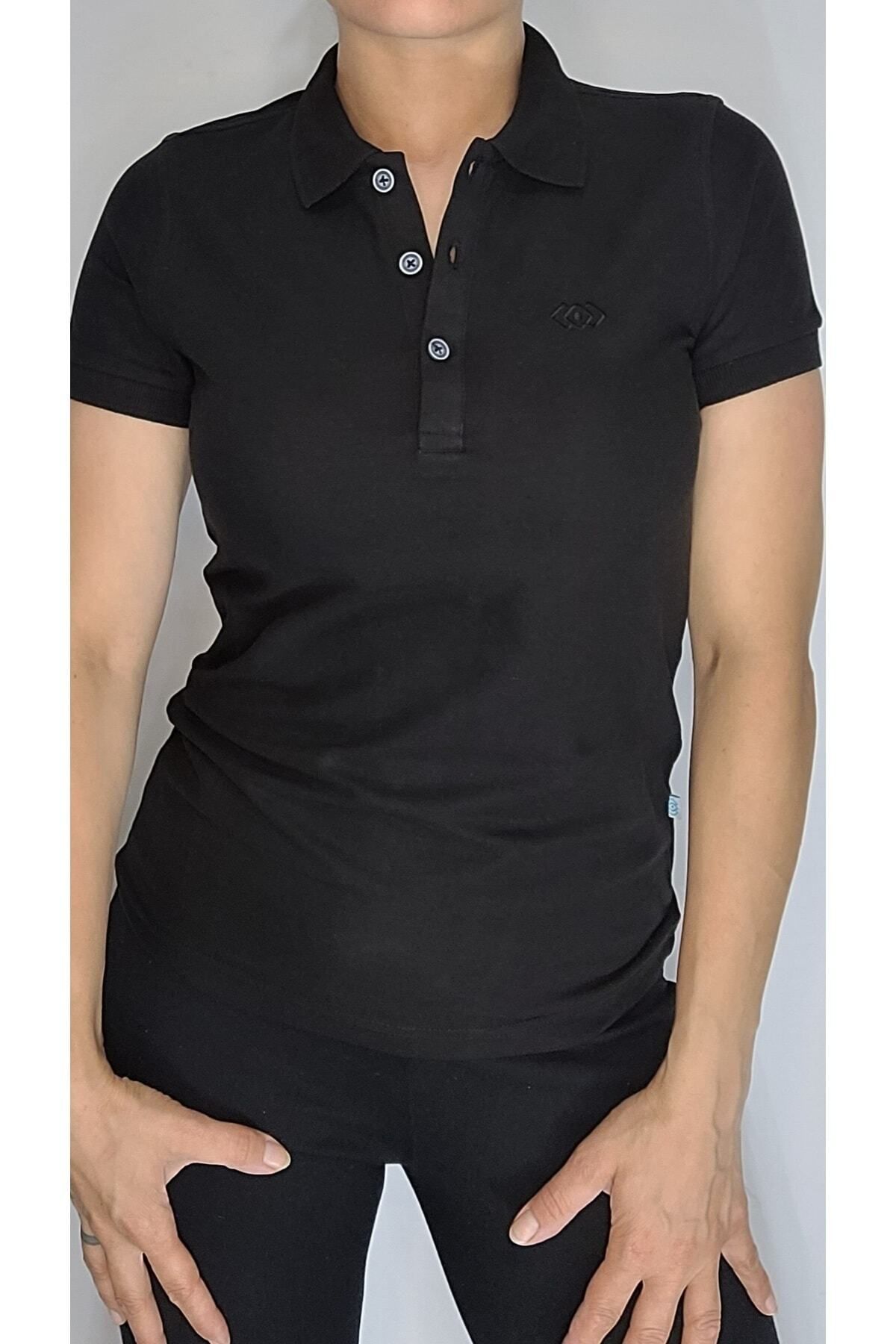 Dafron Classic siyah polo yaka t-shirt