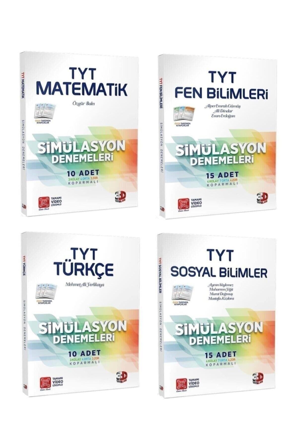 Çözüm Yayınları Çözüm Tyt 3d Matematik Fen Türkçe Sosyal Simülasyon Deneme Seti 4 Kitap