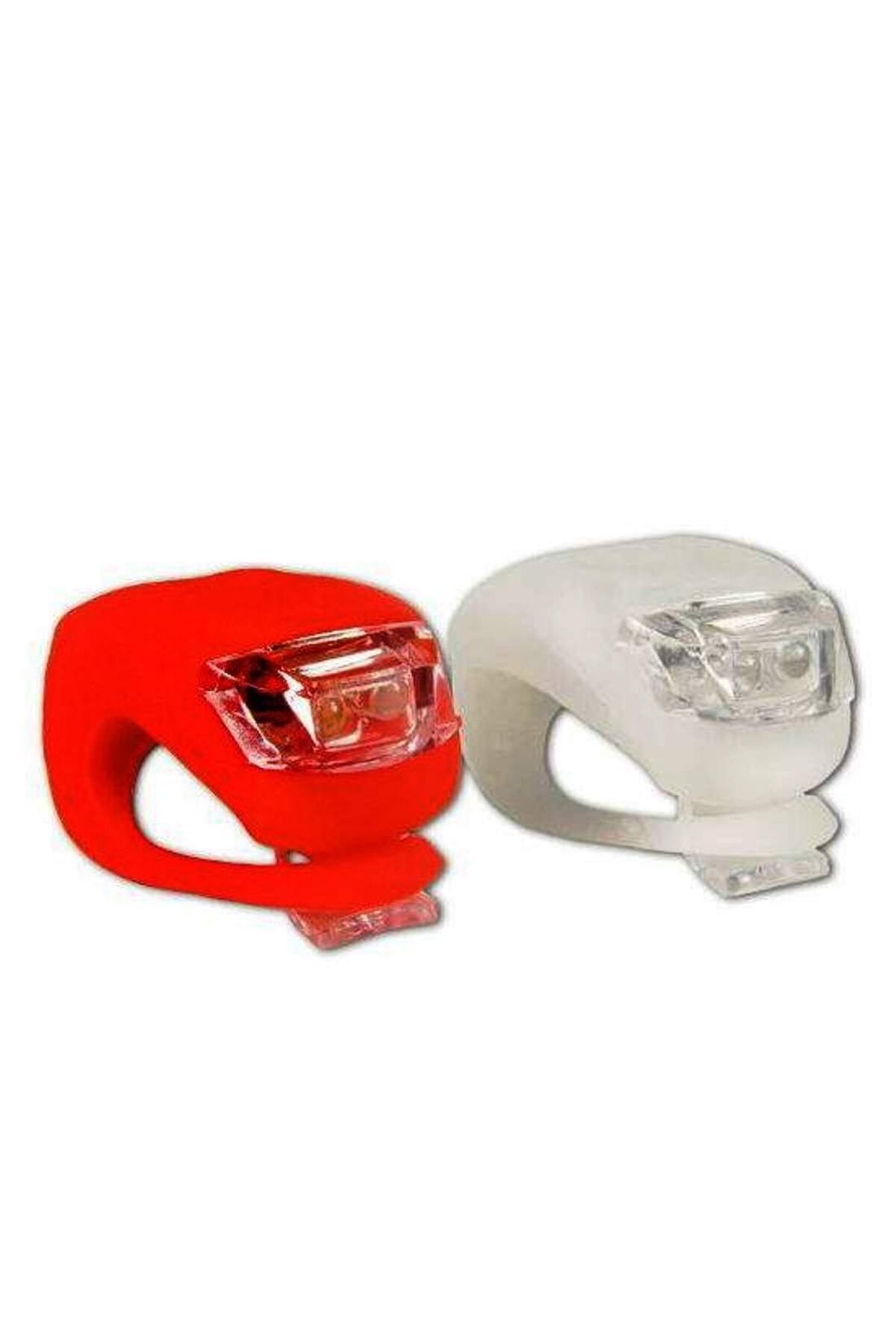 hırdawhat Bisiklet Çakar Lamba Seti - Silikon - Kırmızı Beyaz Işık Silikon - Kolay Bağlantı - Su Geçirmez