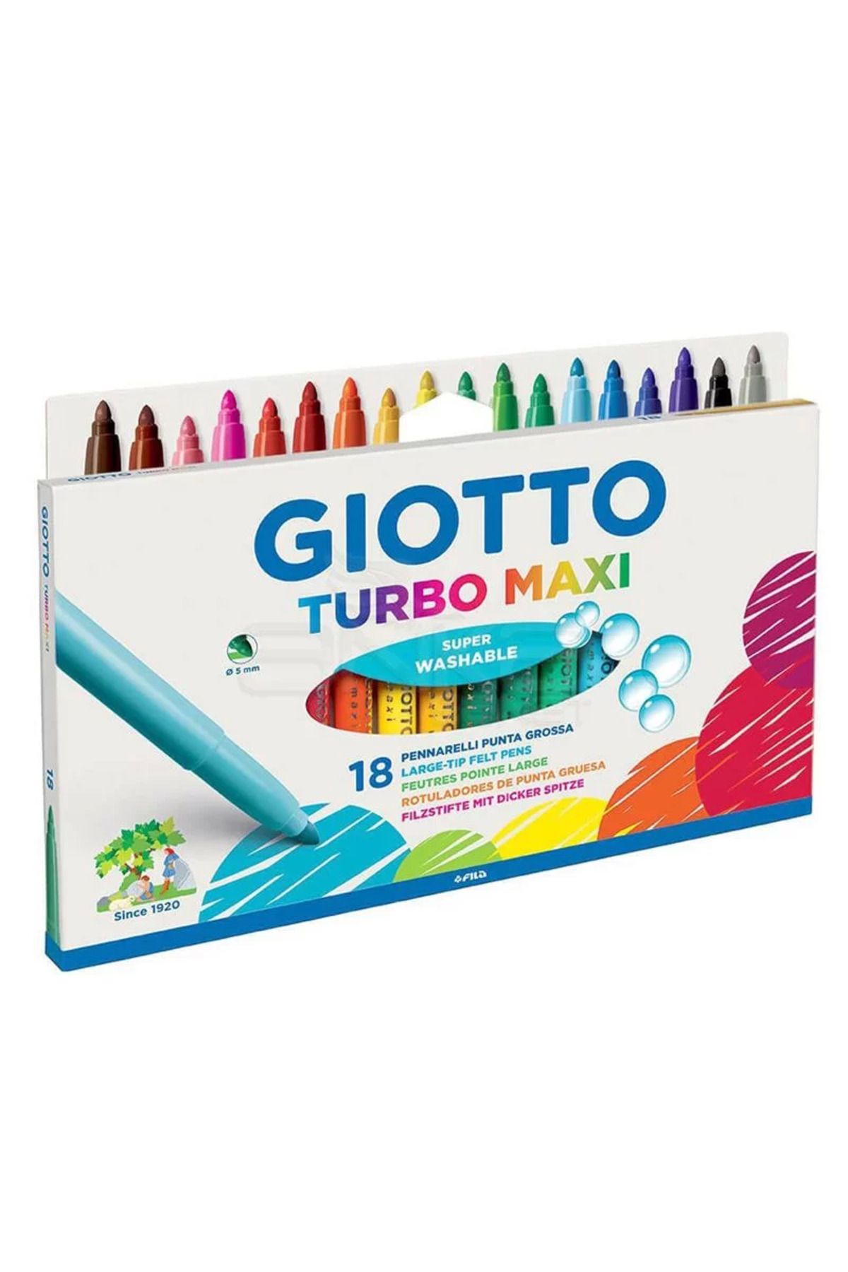 Giotto Turbo Maxi Jumbo Keçeli Kalem 18li 076300