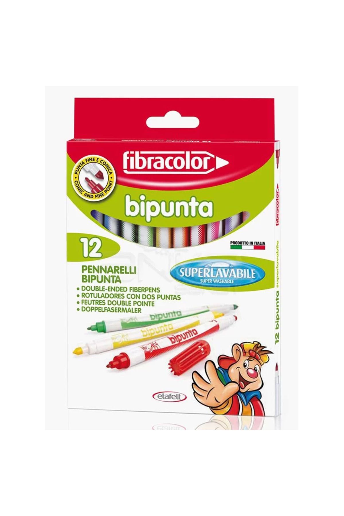 Fibracolor Bipunta Keçeli Boya Takımı 12 Renk