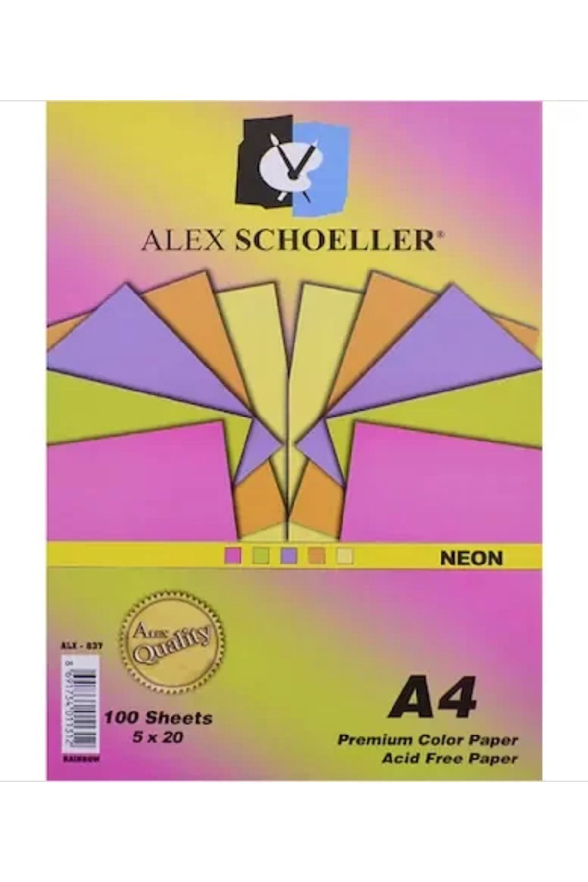 Schoellershammer ALEX A4 FOSFORLU 100 LÜ RENKLİ FOTOKOPİ KAĞIDI ALX 837