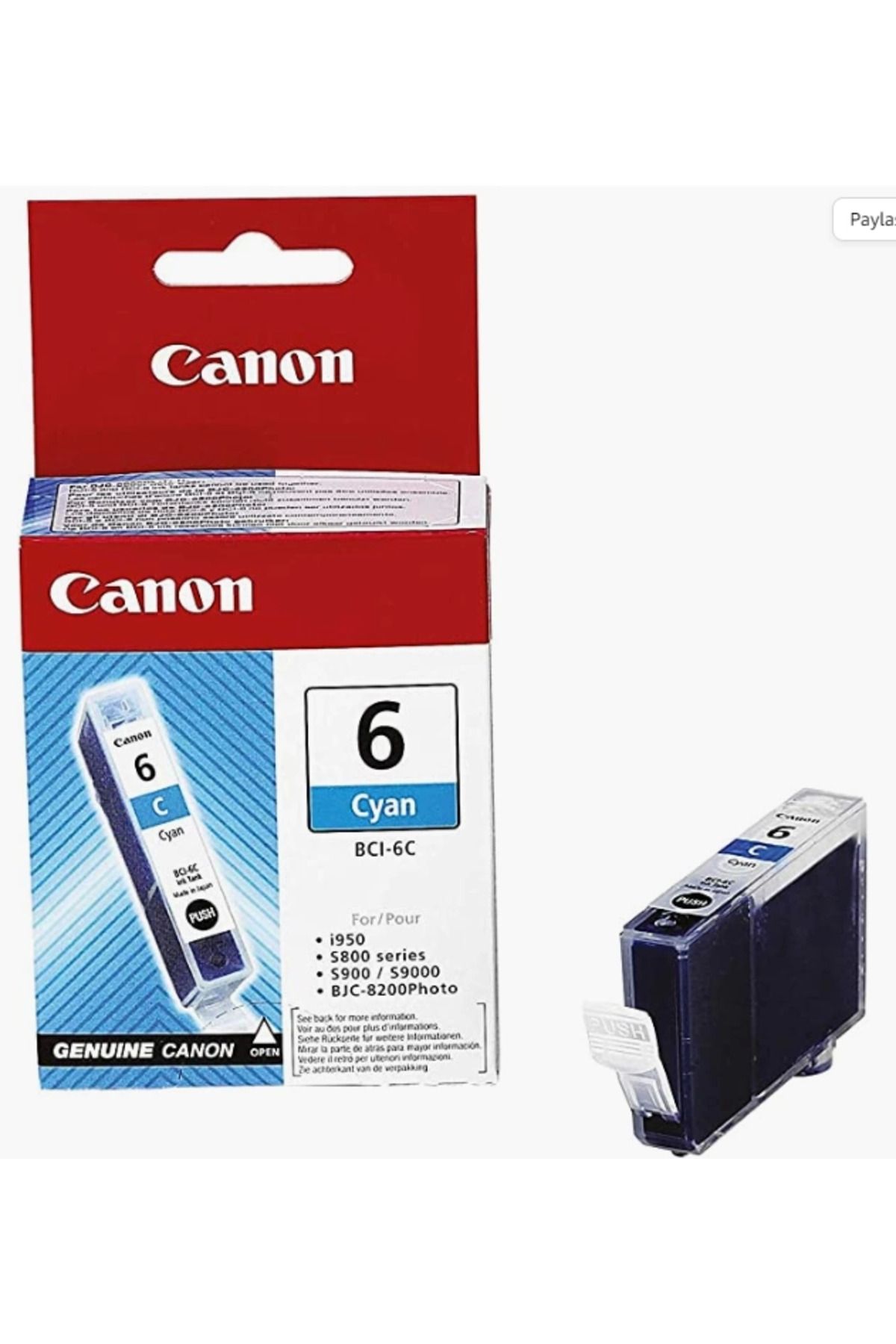 Canon Outlet Bcı-6c Mavi Mürekkep Kartuş 280 Sayfa