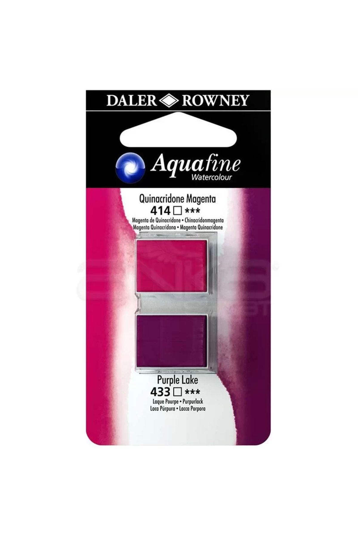 Daler Rowney Aquafine Sulu Boya Tablet 2li Quinacridone Magenta-purple