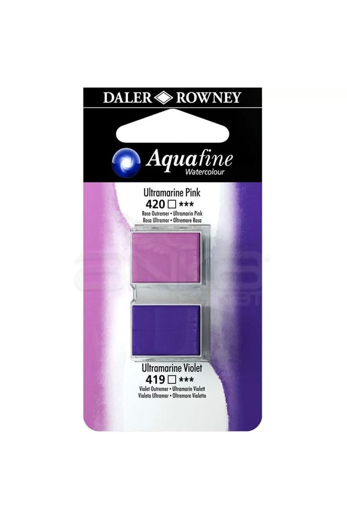 Daler Rowney Aquafine Sulu Boya Tablet 2li Ultramarine Pink-ultramarine Violet