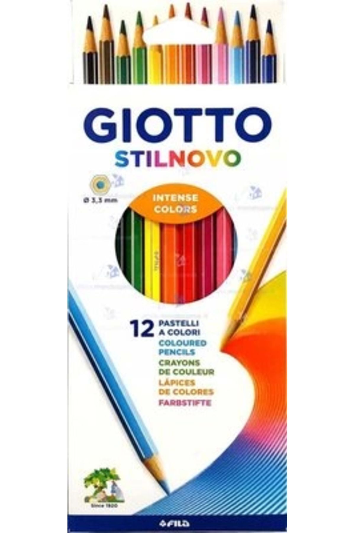 Giotto GİOTTO 256500TR STİLNOVO KURU BOYA 12 RENK KARTON KUTU