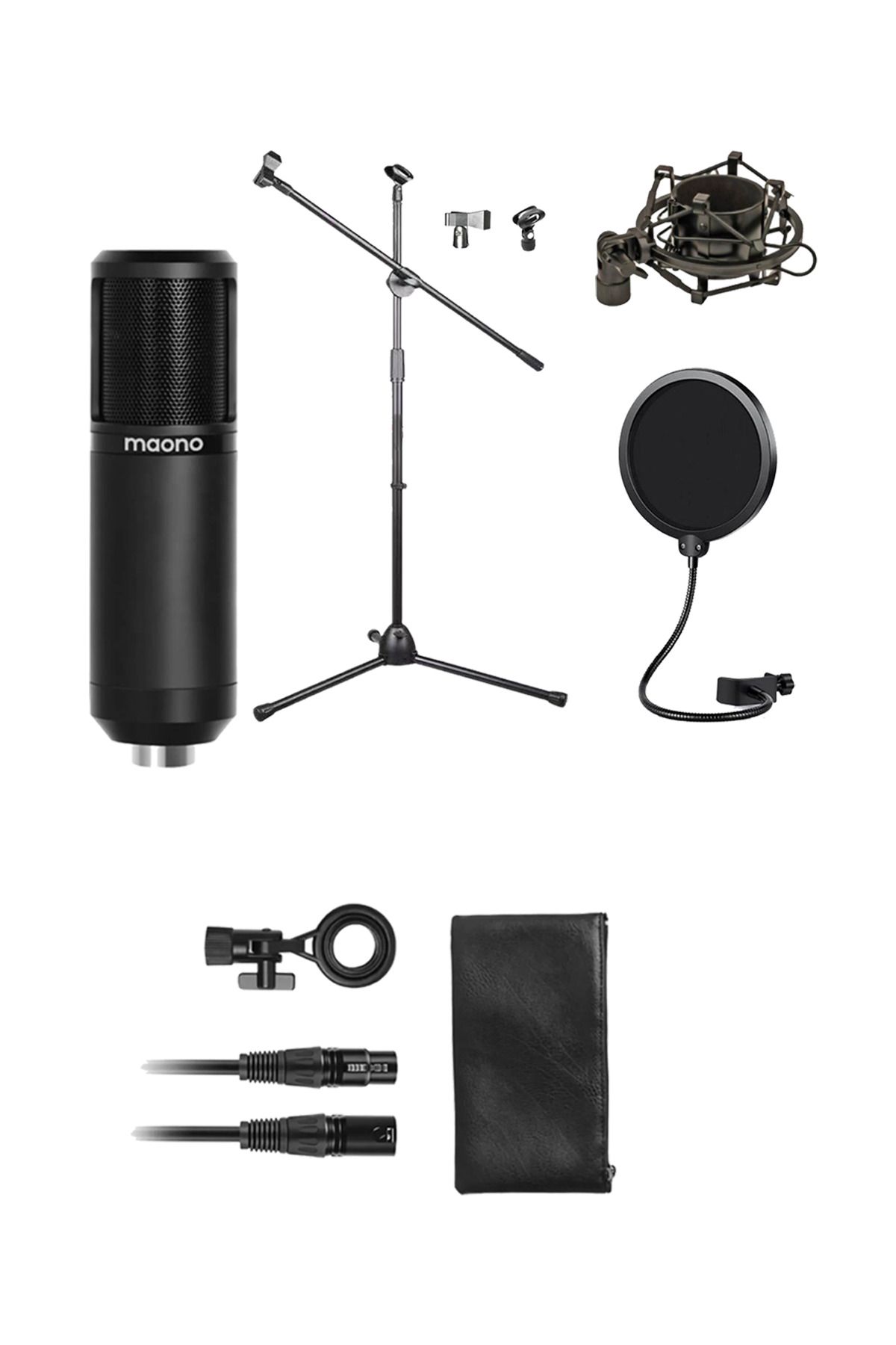 MAONO Condenser Stüdyo Mikrofonu Full Paket