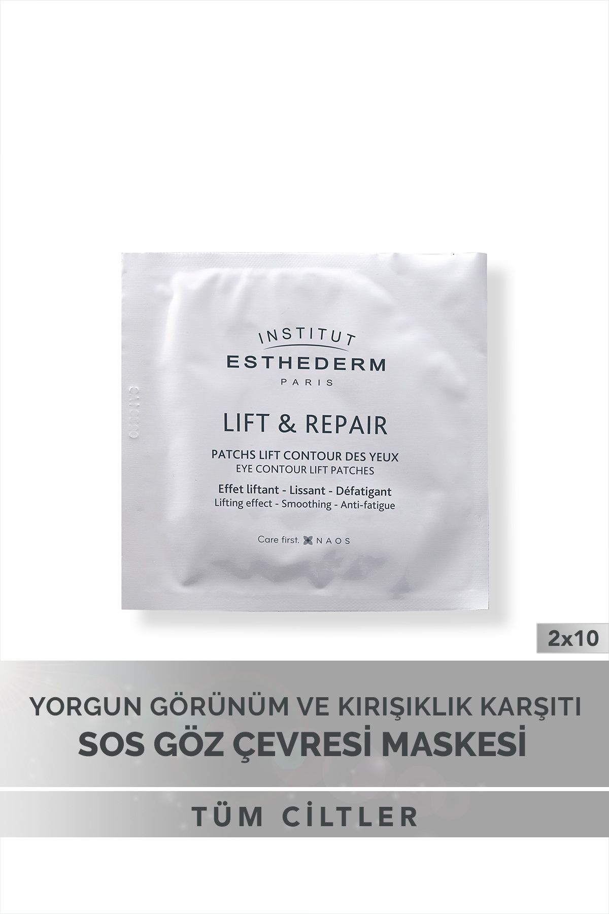 INSTITUT ESTHEDERM LIFT PATCHES REDUCING FATIGUE AND WRINKLES S.O.S EYE MASK 2X10