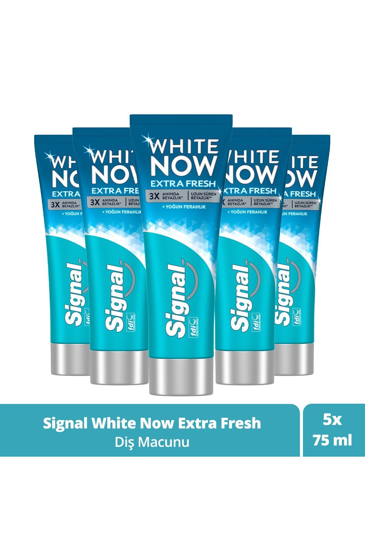 Signal Diş Macunu White Now Extra Fresh Anında Beyazlık Ve Ferahlık 75 ml X5