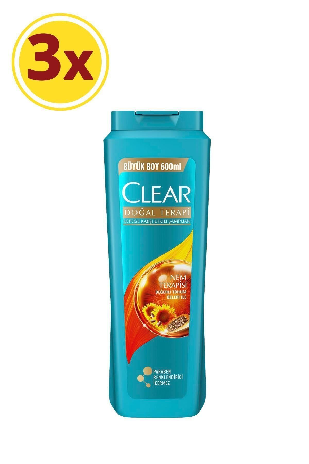 Clear Nem Terapisi Kadın Şampuan 600 ml X3
