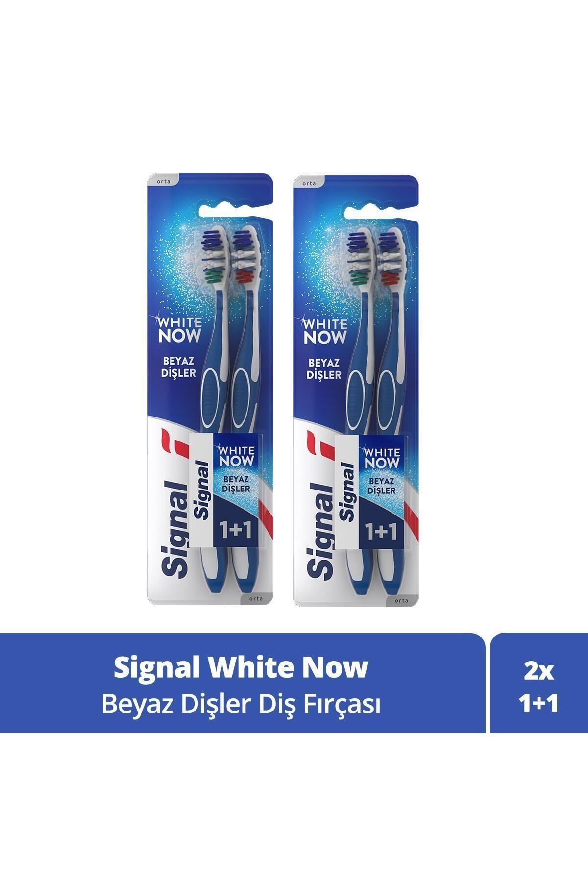 Signal White Now Beyaz Dişler Diş Fırçası 1+1 X 2 Adet