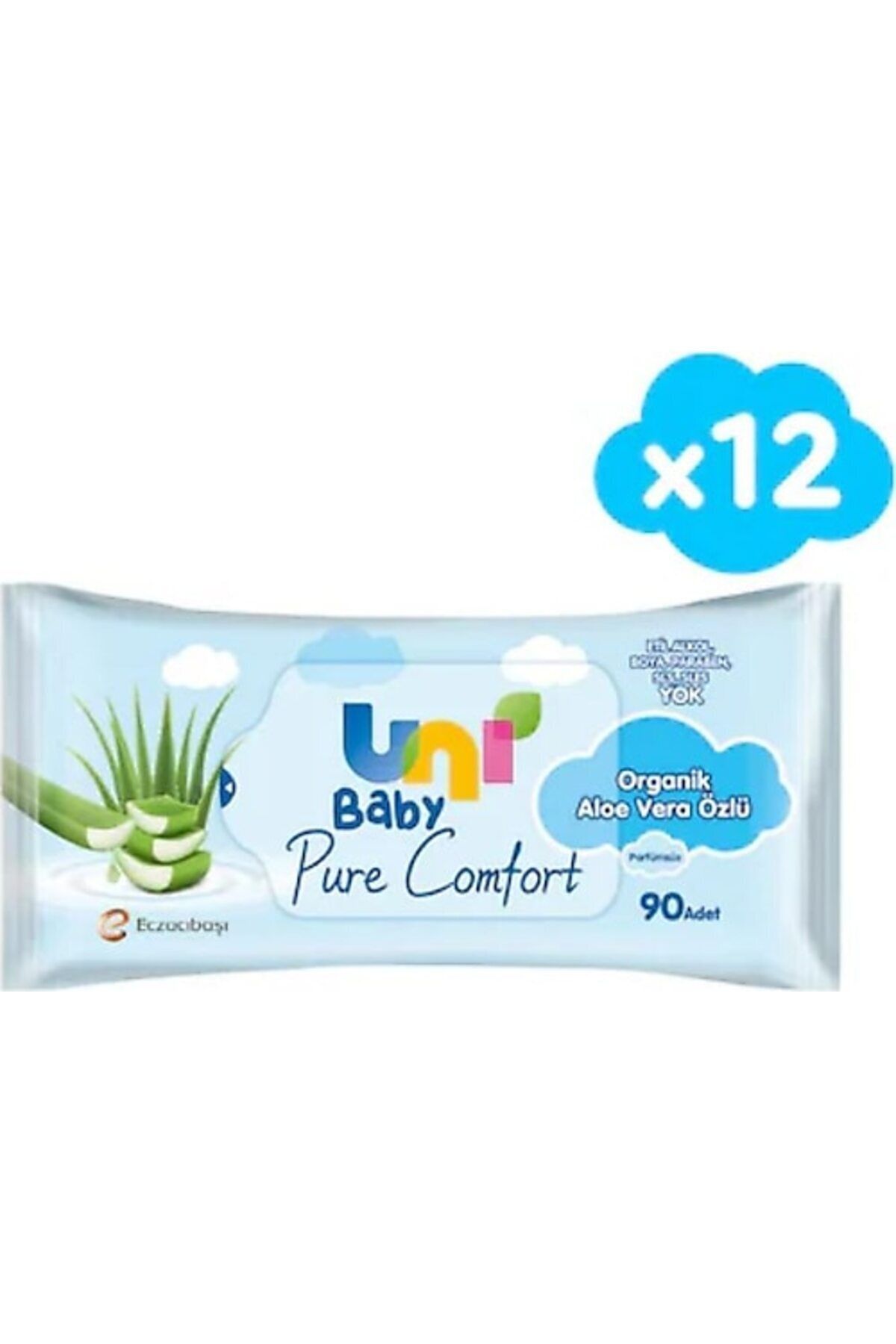 Uni Baby Pure comfort Organik Aloe vera özlü Islak mendil