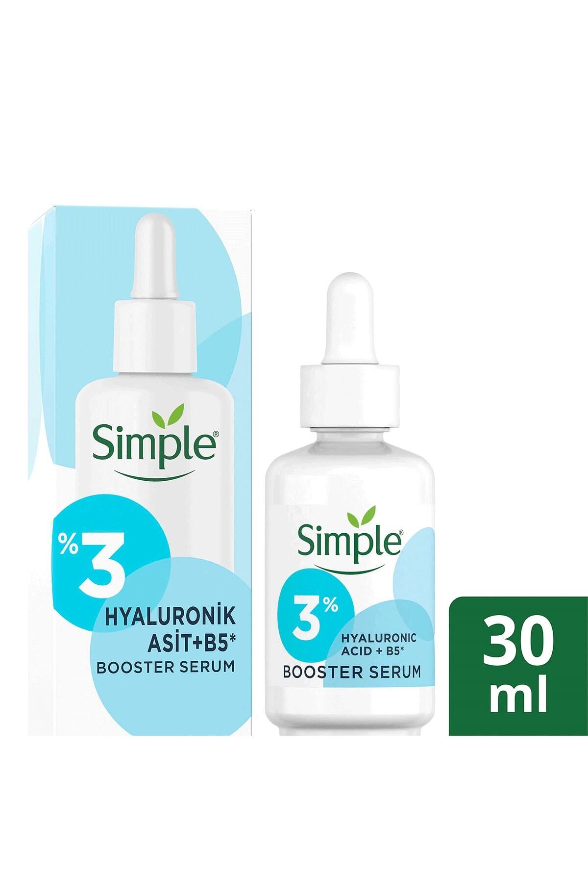 Simple Booster Serum %3 Hyaluronik Asit + B5 Vitamini Derinlemesine Cilt Nemlendirme 30 Ml