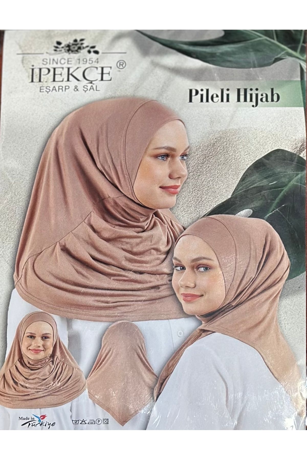 İpekçe Home Piliseli Hijab Hazır Çocuk Eşarbı Kız Çocuk Pratik Baş Örtü