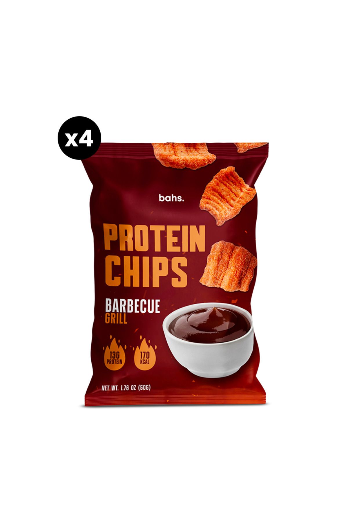 Bahs Protein Chips - Barbecue Grill - x4 Adet