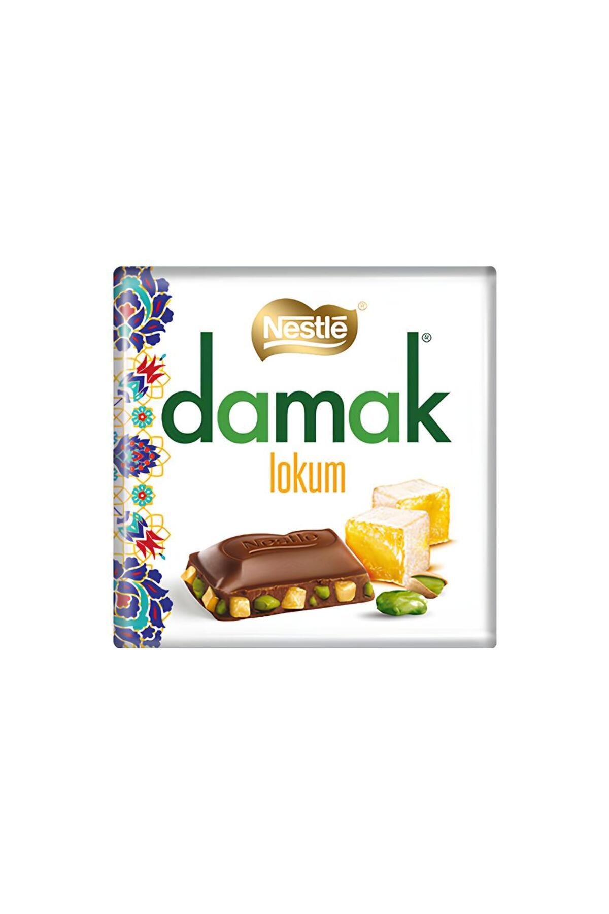 Nestle Yeni Damak Lokum Antep Fıstıklı Kare Çikolata 60 Gr x 6 Adet