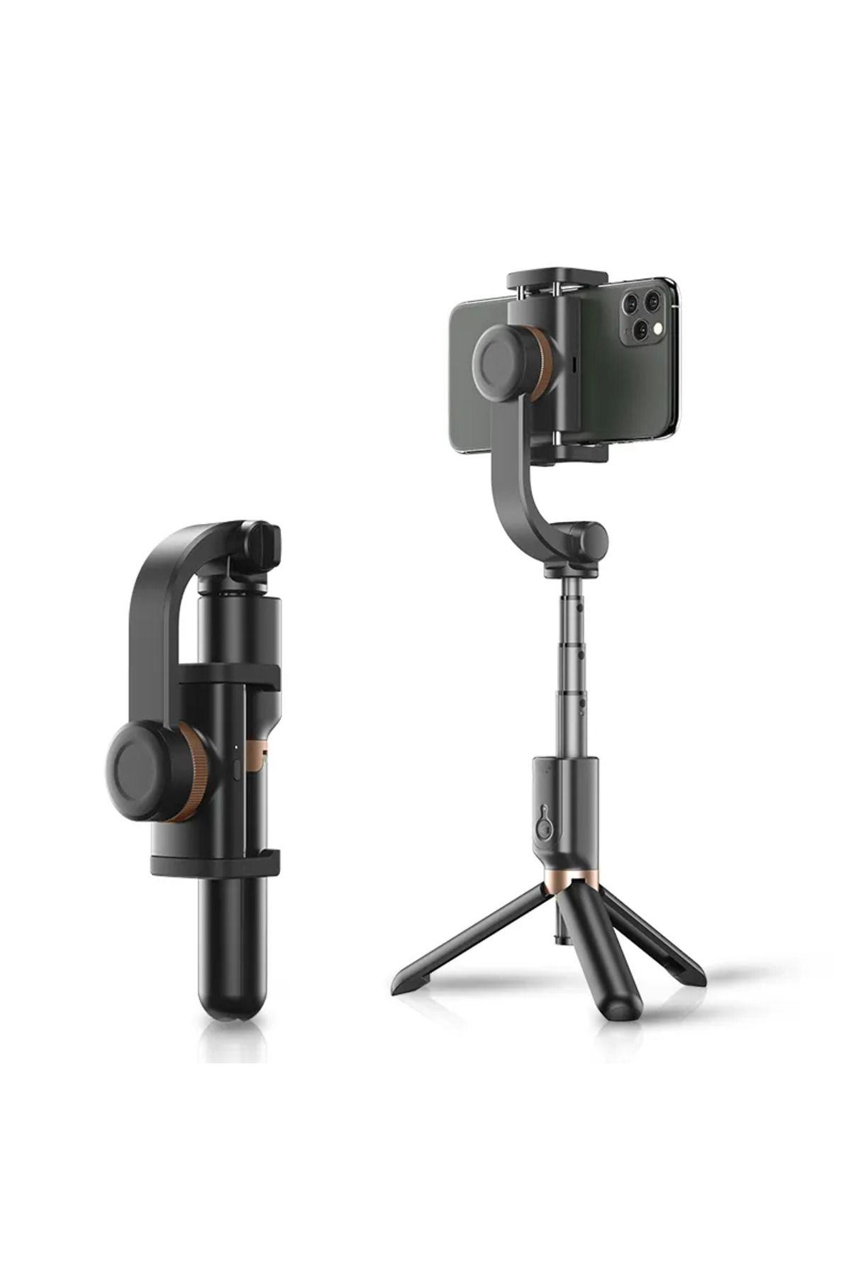 MEGAMUS Mini el cep Gimbal sabitleyici, tek eksenli selfie sopa cep telefonu kamera Gimbal