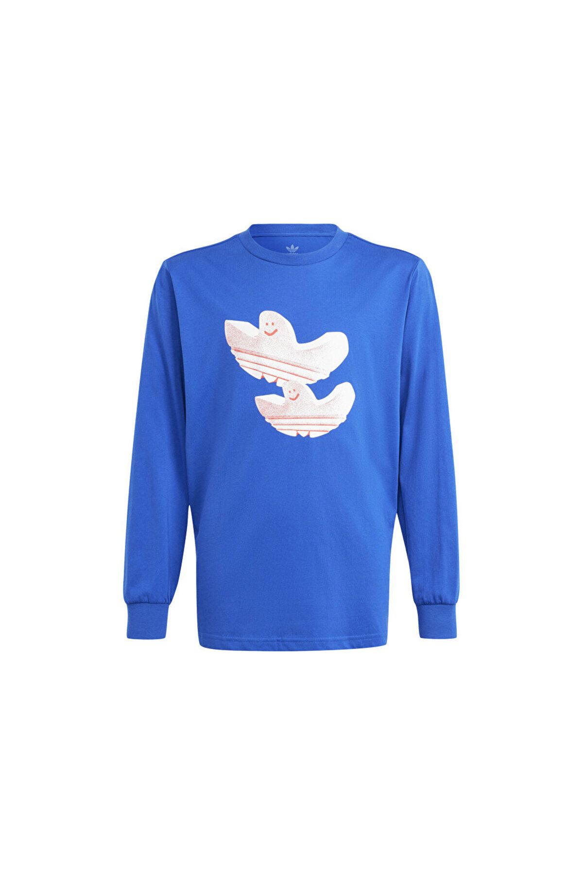adidas Longsleeve Çocuk Günlük Sweatshirt IS3229 Mavi