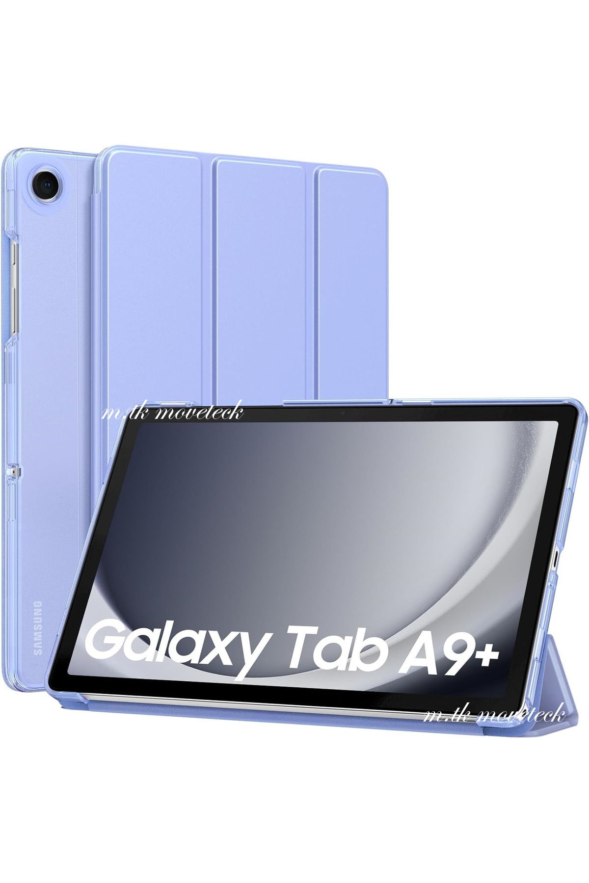 m.tk moveteck Samsung Galaxy Tab A9 Plus 11 Inç Kılıf Akıllı Smart Uyku Modlu Standlı Şeffaf Smart Kapaklı Sm-x210