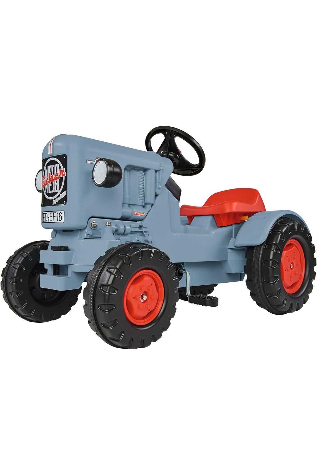 BIG Spielwarenfabrik Büyük Çocuk Traktörü, 3 Kademeli Ayarlı Koltuk, Hassas Zincir Tahrikli Çocuk Arabası, 3 Yaş ve Üzeri