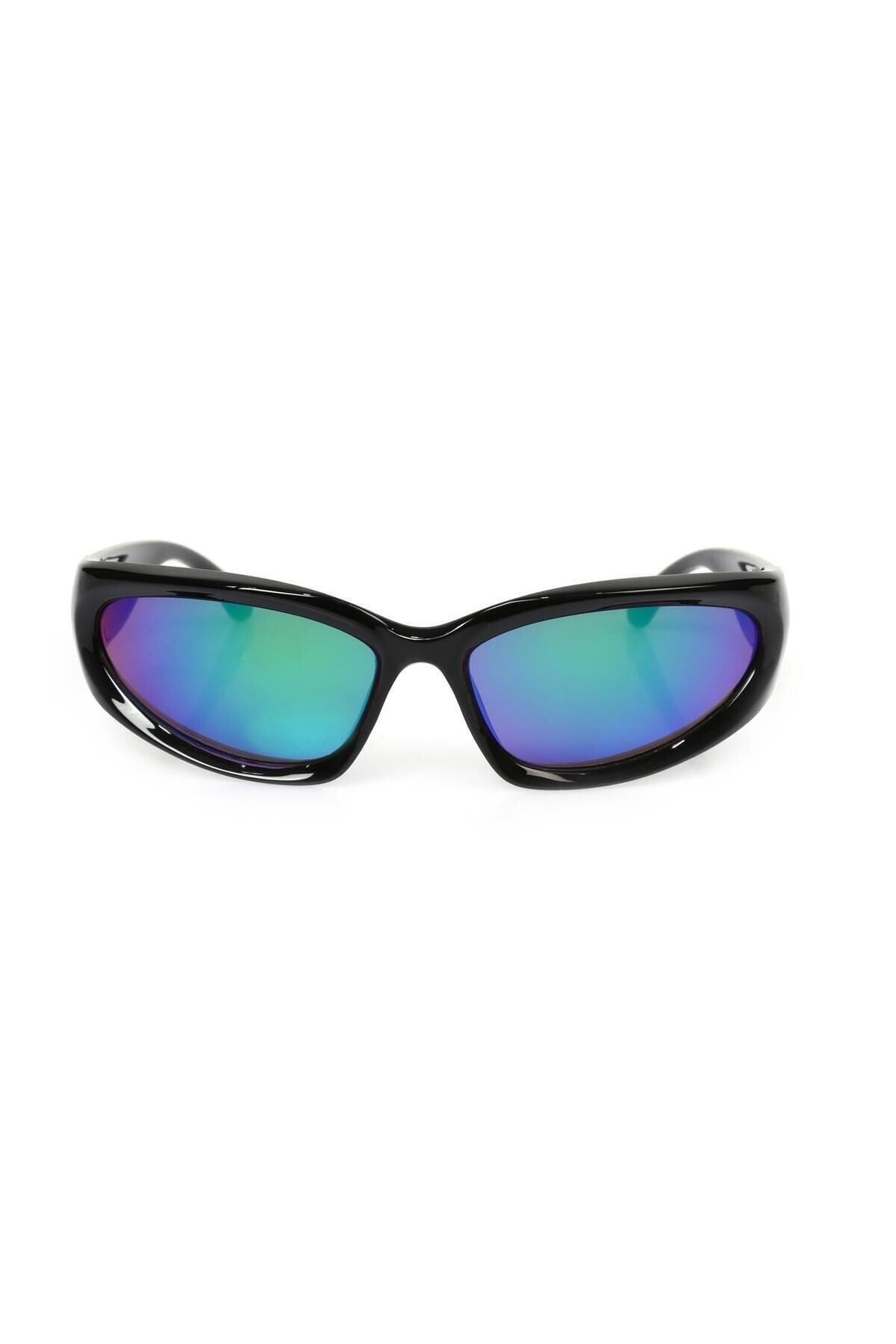 Angel Eyes UV400 Korumalı Siyah Çerçeve Mavi Aynalı Cam Snowboard/Kayak Gözlüğü