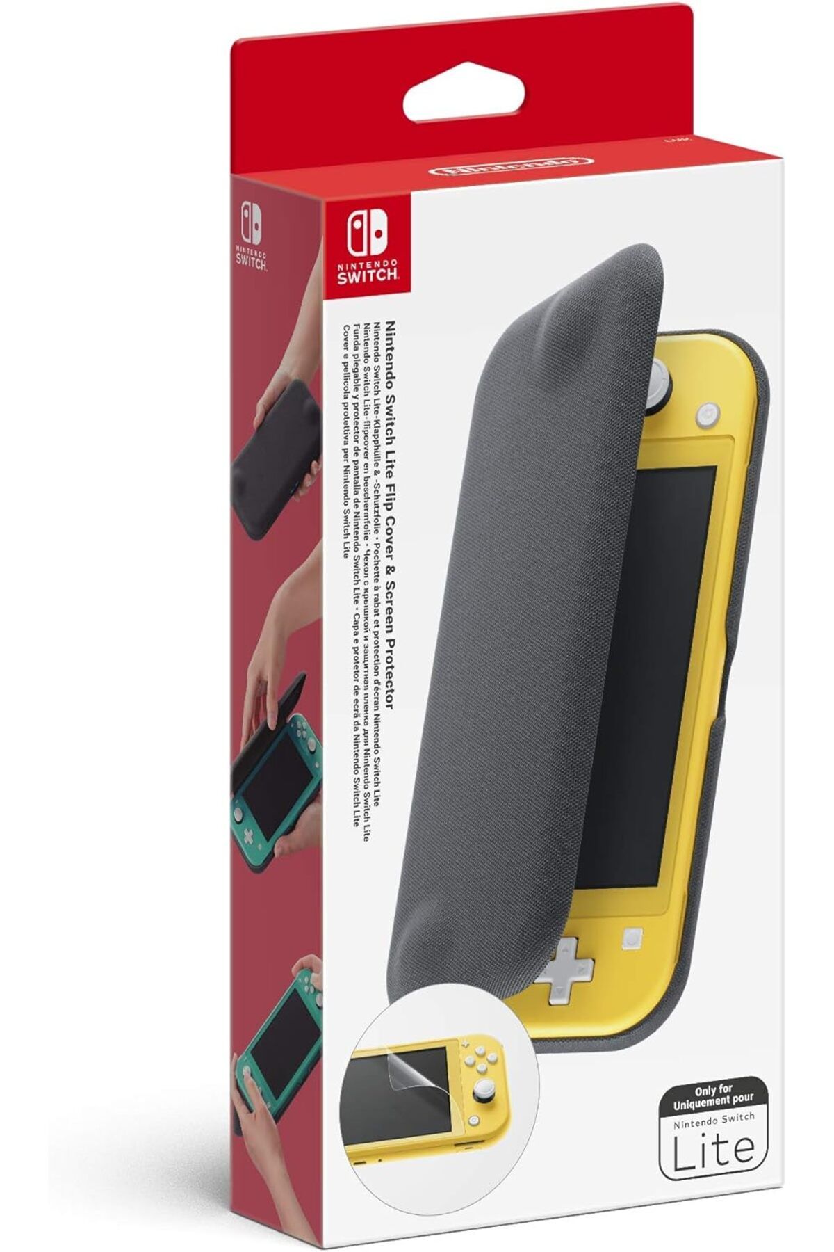 Nintendo Switch Lite kapaklı Uyumlu kılıf & Ekran Koruyucu Orijinal Lisanslı